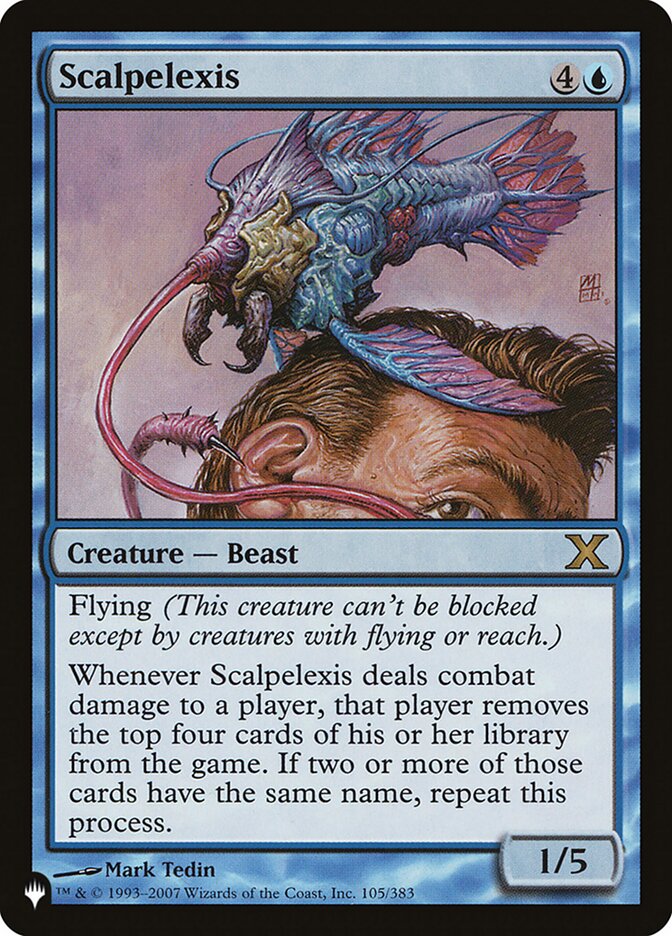 Scalpelexis — The List 10E-105/5581
