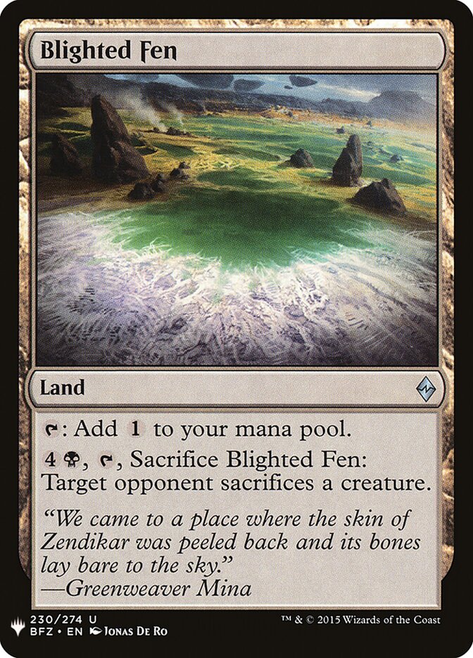 Blighted Fen — The List BFZ-230/5581