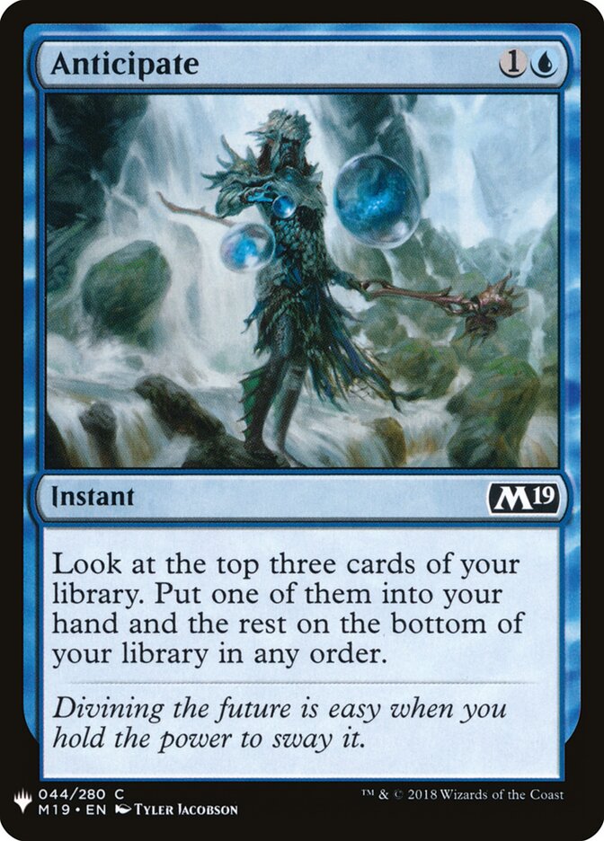 Anticipate — The List M19-44/5581