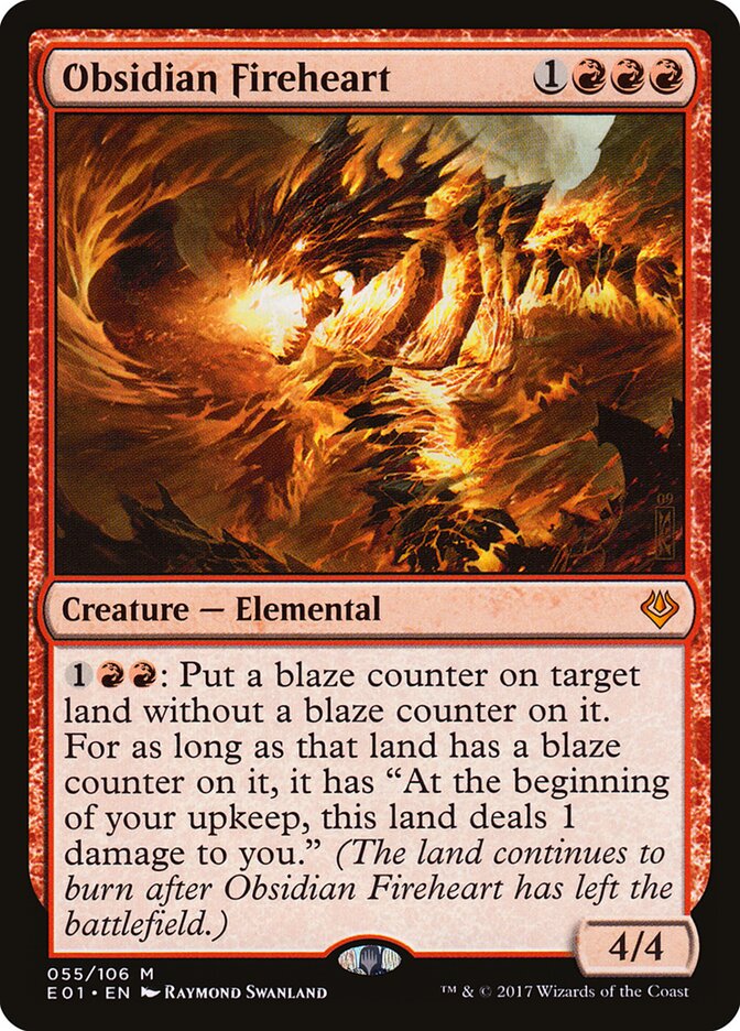 Obsidian Fireheart — Archenemy: Nicol Bolas 55/106