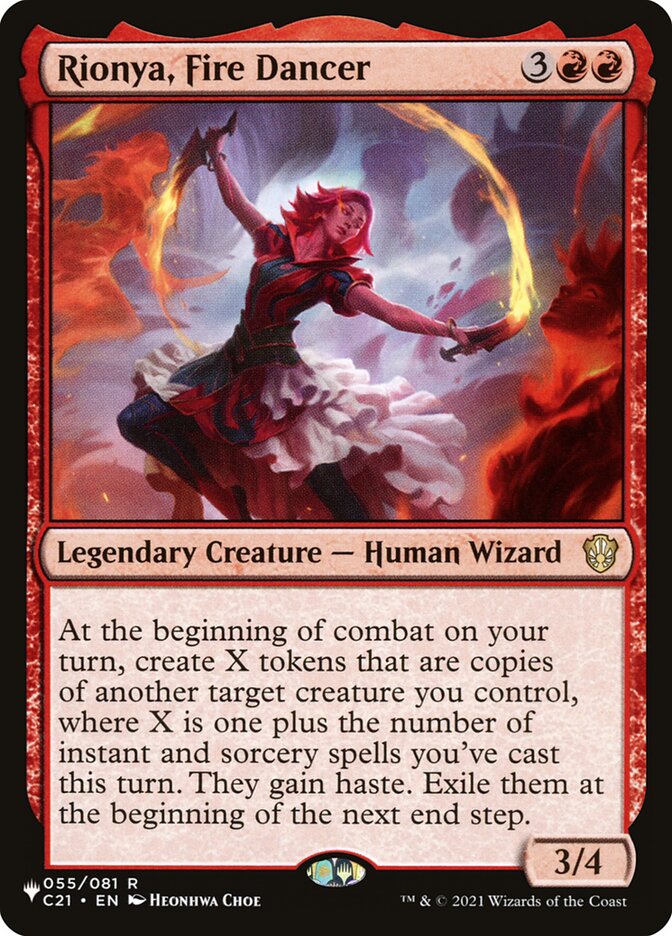 Rionya, Fire Dancer — The List C21-55/5581