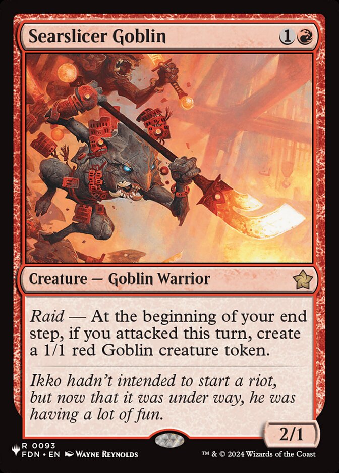 Searslicer Goblin — The List FDN-93/5581