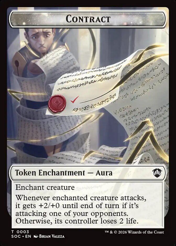 Contract — Secrets of Strixhaven Commander Tokens 3/30