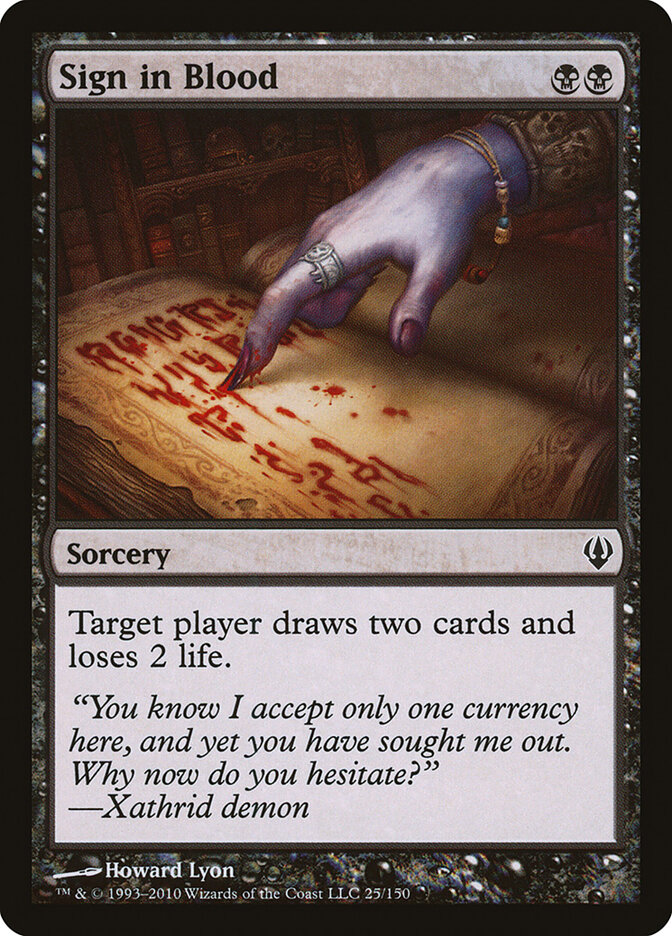 Sign in Blood — Archenemy 25/150