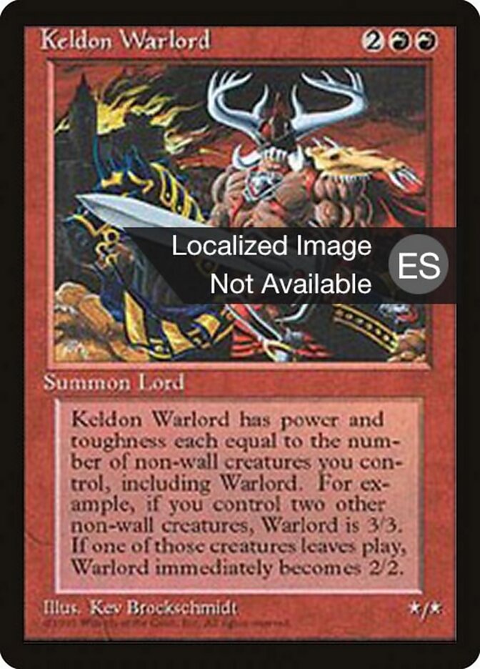 Keldon Warlord — Fourth Edition Foreign Black Border 207/378