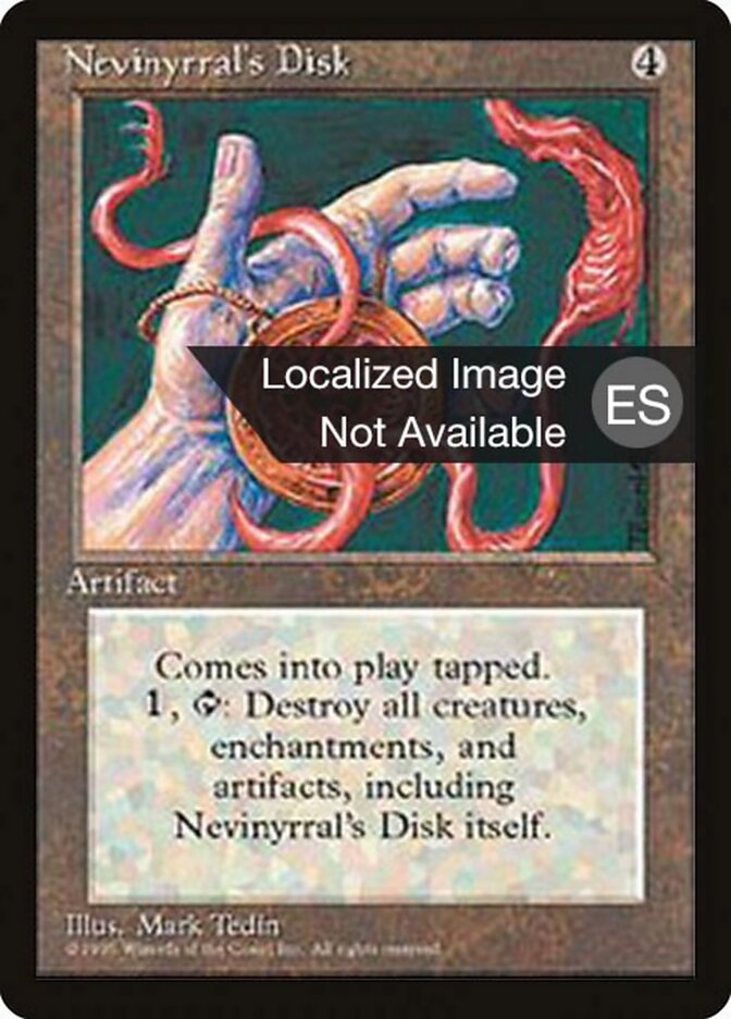 Nevinyrral's Disk — Fourth Edition Foreign Black Border 338/378