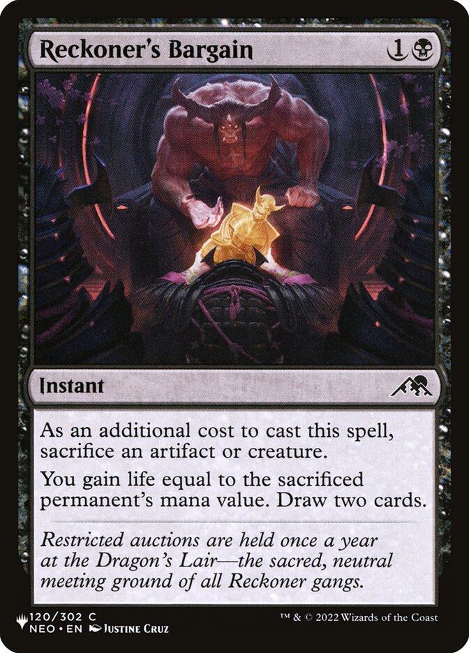 Reckoner's Bargain — The List NEO-120/5581