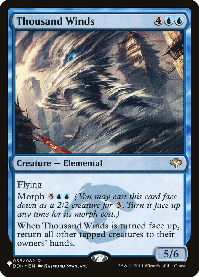 Thousand Winds — The List DDN-58/5581