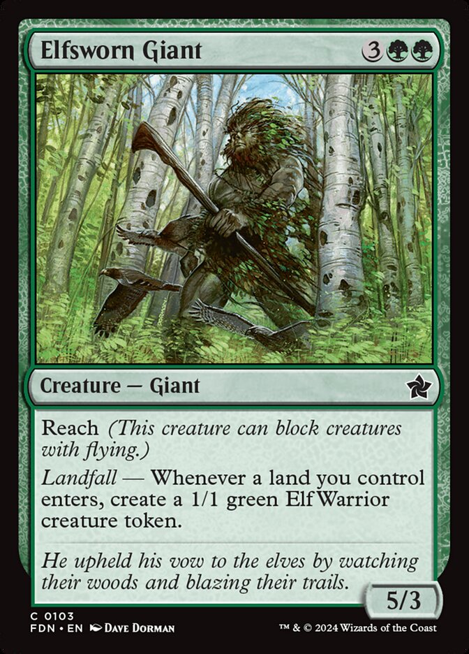 Elfsworn Giant — Foundations 103/771