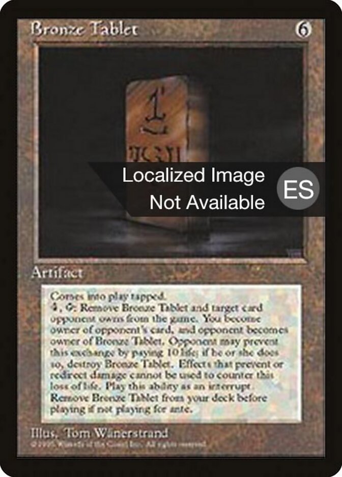 Bronze Tablet — Fourth Edition Foreign Black Border 303/378