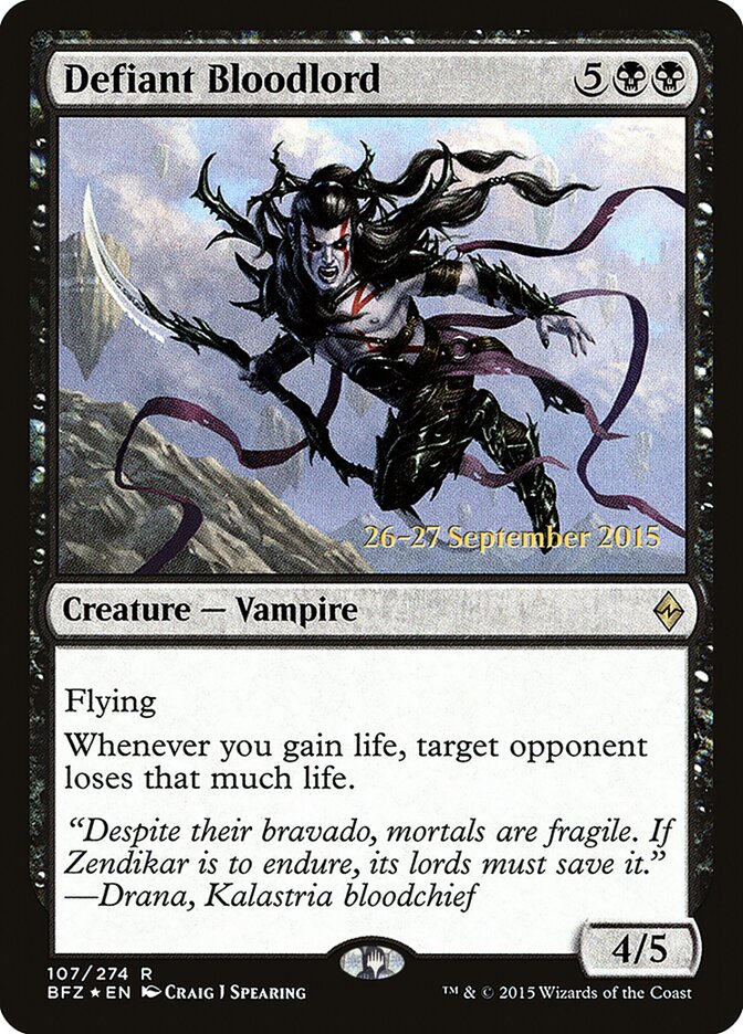 Defiant Bloodlord — Battle for Zendikar Promos 107s/90
