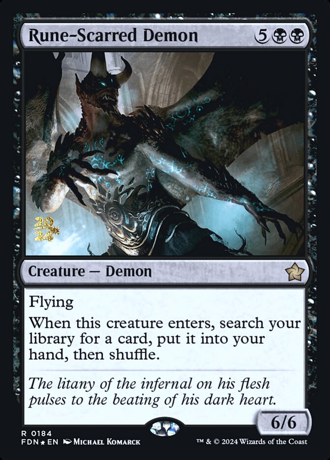 Rune-Scarred Demon — Foundations Promos 184s/106