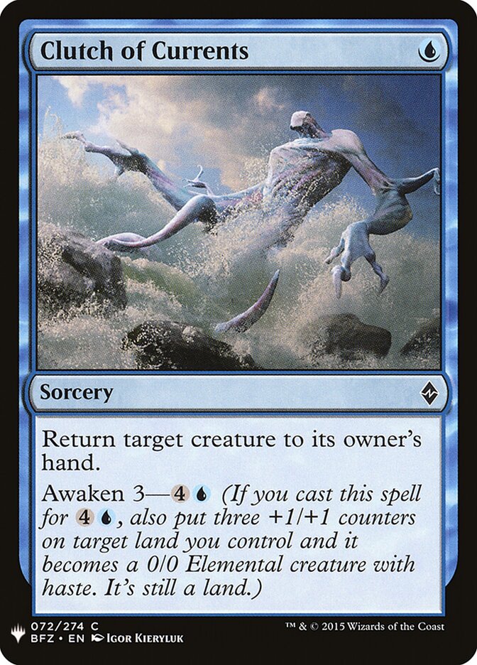 Clutch of Currents — The List BFZ-72/5581