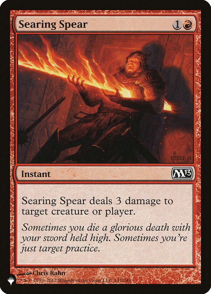 Searing Spear — The List M13-147/5581