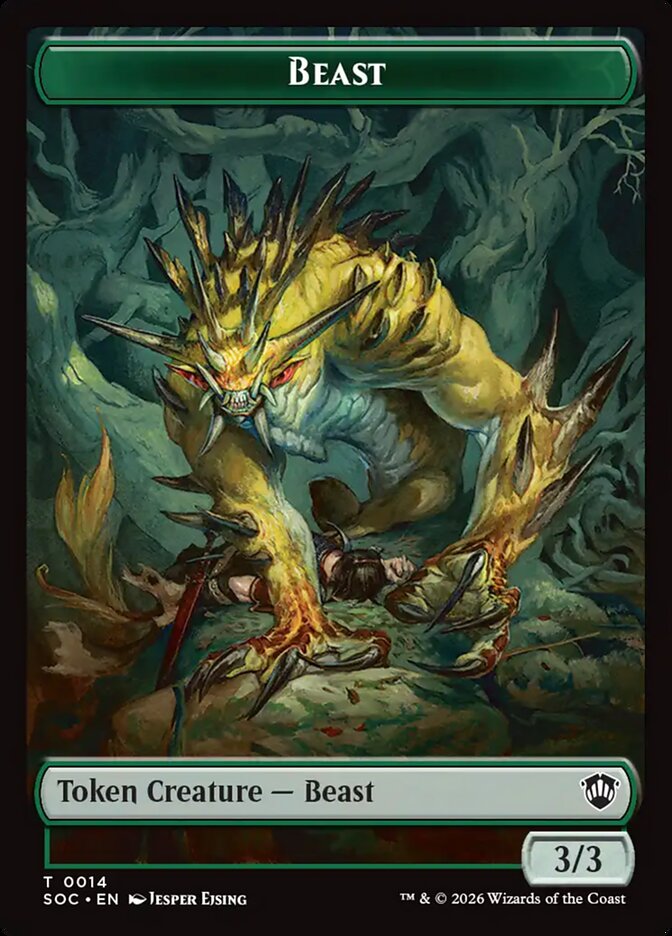 Beast — Secrets of Strixhaven Commander Tokens 14/30