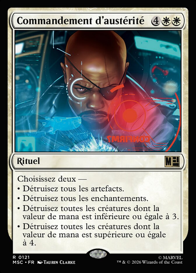 Commandement d'austérité — Marvel Super Heroes Commander 121/866