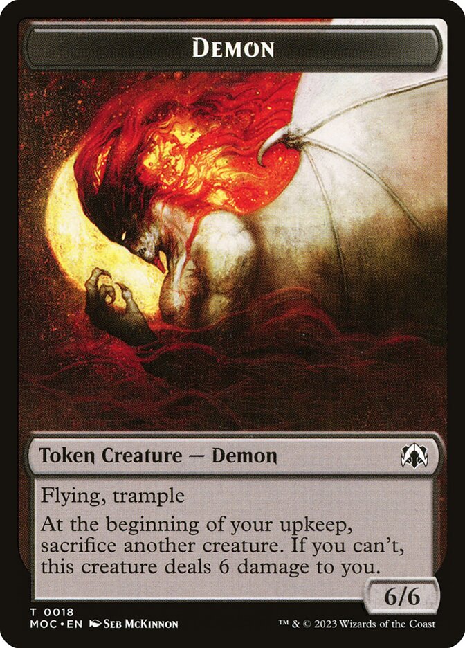 Demon — March of the Machine Commander Tokens 18/46
