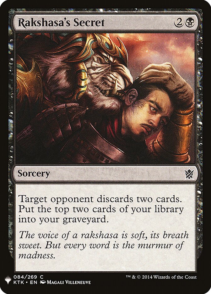 Rakshasa's Secret — The List KTK-84/5581