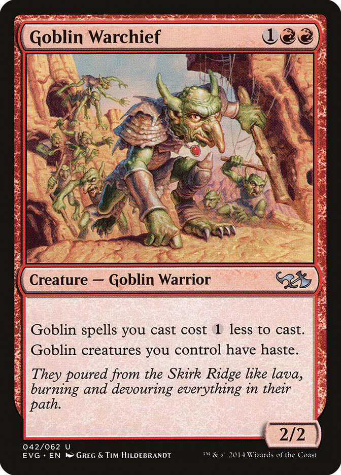 Goblin Warchief — Duel Decks Anthology: Elves vs. Goblins 42/62