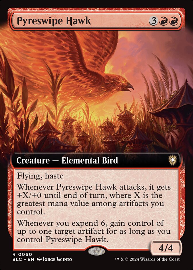 Pyreswipe Hawk — Bloomburrow Commander 60/356