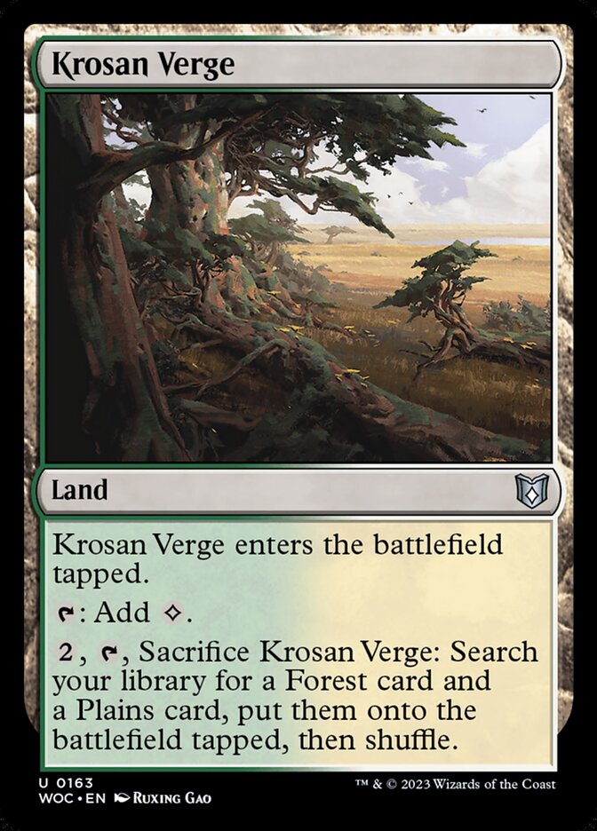 Krosan Verge — Wilds of Eldraine Commander 163/173