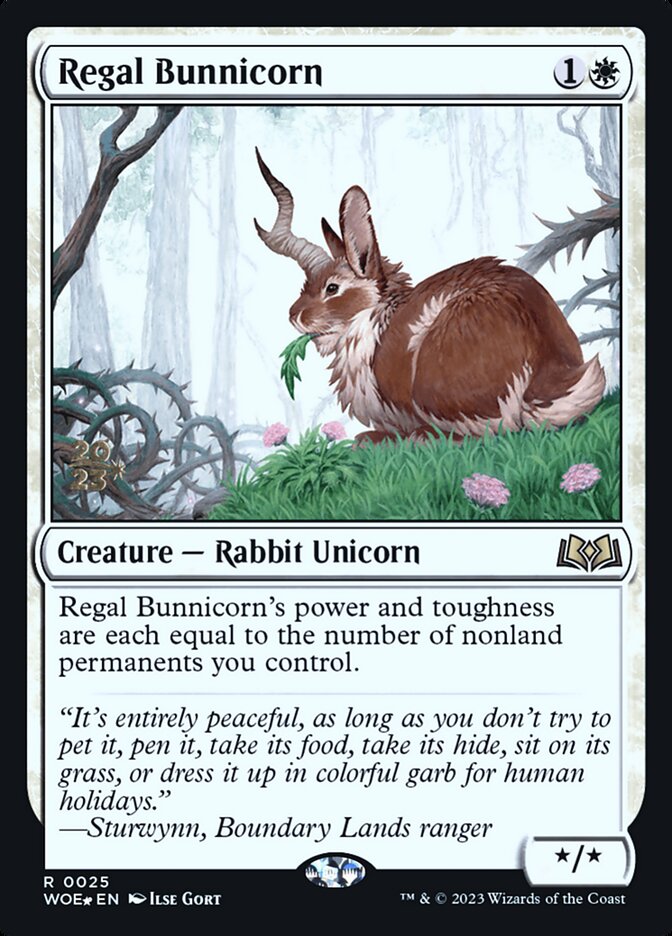Regal Bunnicorn — Wilds of Eldraine Promos 25s/160