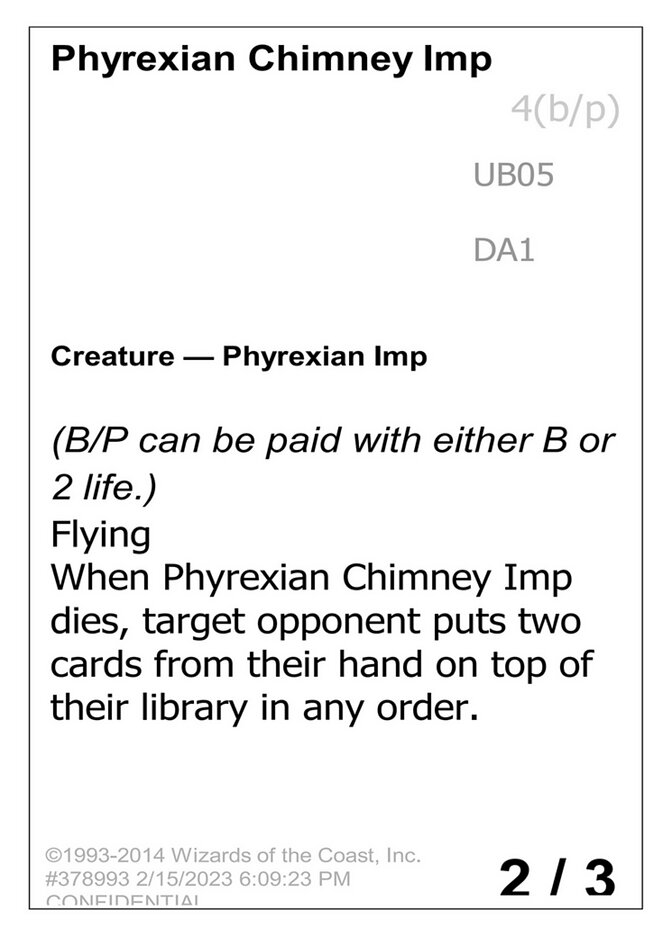 Phyrexian Chimney Imp — Unknown Event UB05/512
