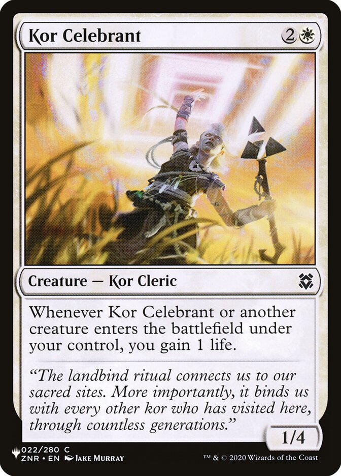 Kor Celebrant — The List ZNR-22/5581