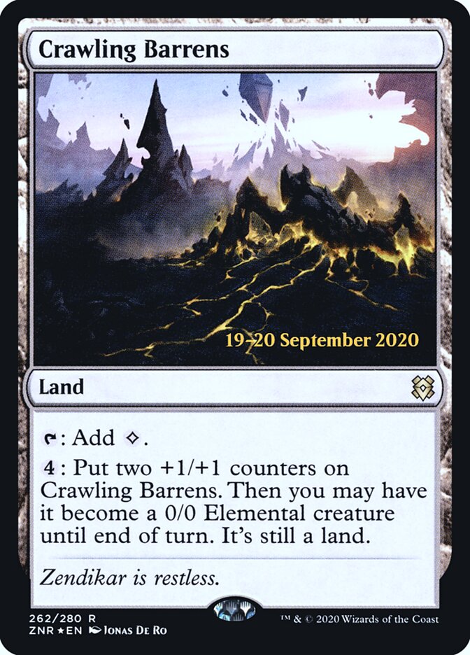 Crawling Barrens — Zendikar Rising Promos 262s/153
