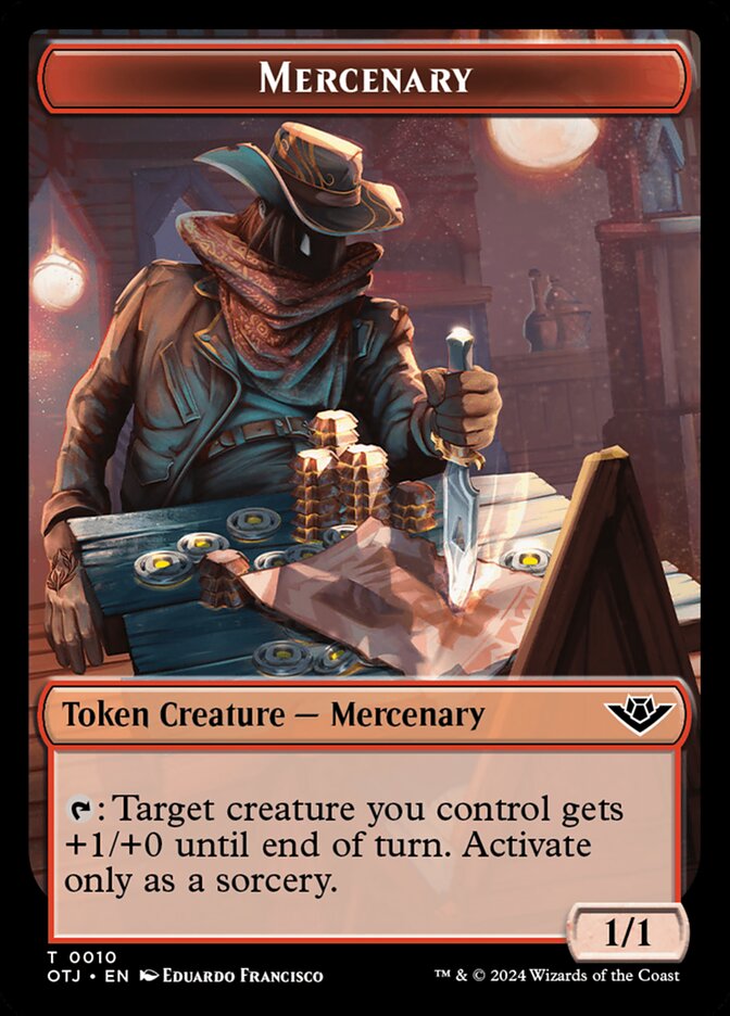 Mercenary — Outlaws of Thunder Junction Tokens 10/19