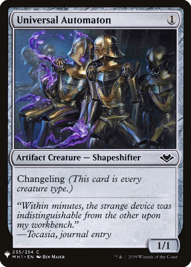 Universal Automaton — The List MH1-235/5581