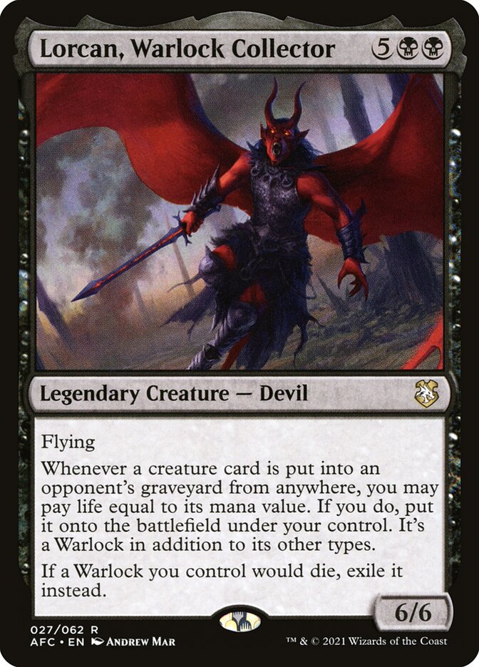 Lorcan, Warlock Collector — Forgotten Realms Commander 27/331