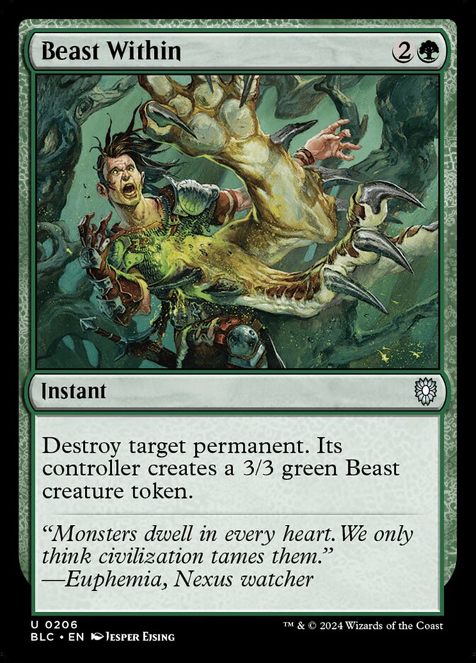 Beast Within — Bloomburrow Commander 206/356