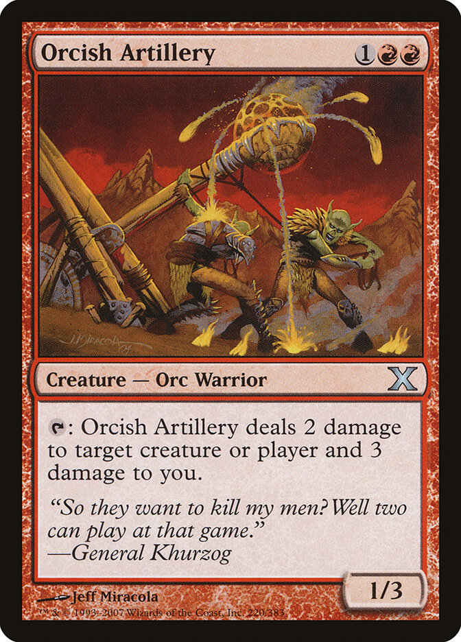 Artillerie orque — Tenth Edition 220/510