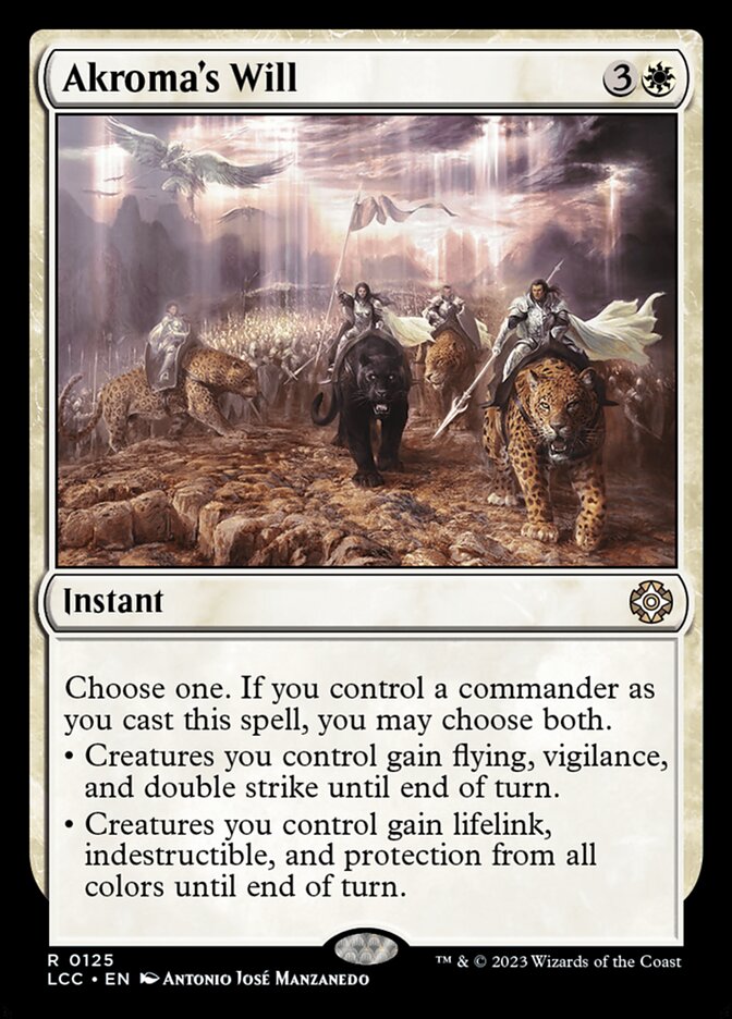 Akroma's Will — The Lost Caverns of Ixalan Commander 125/370