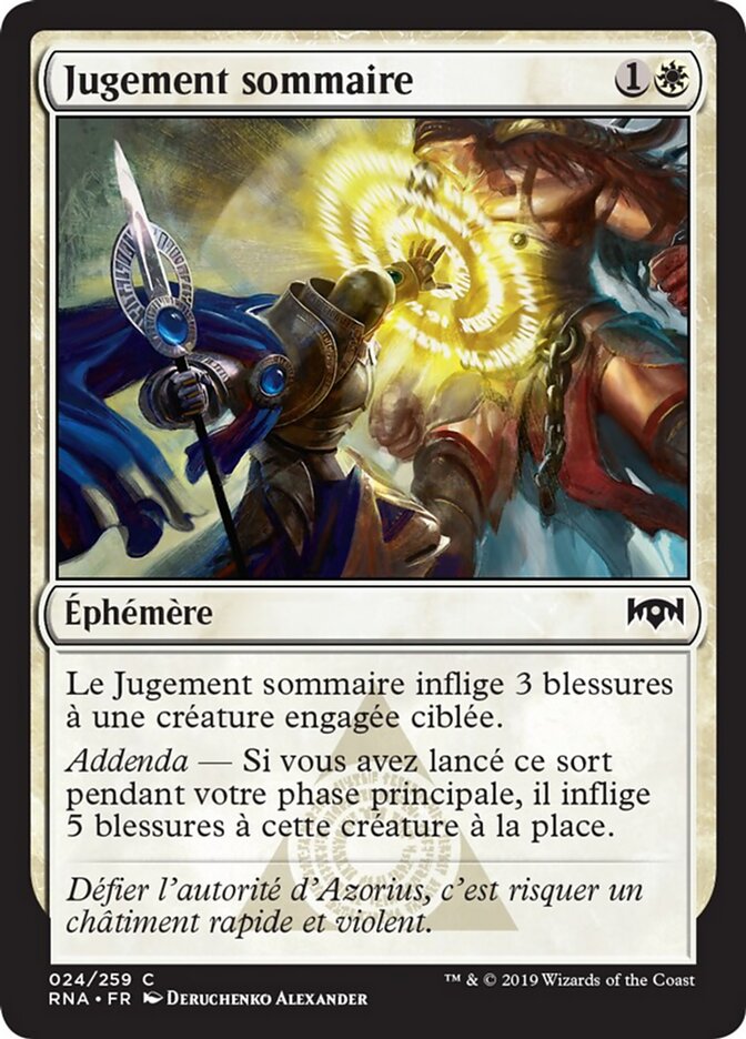 Jugement sommaire — Ravnica Allegiance 24/273