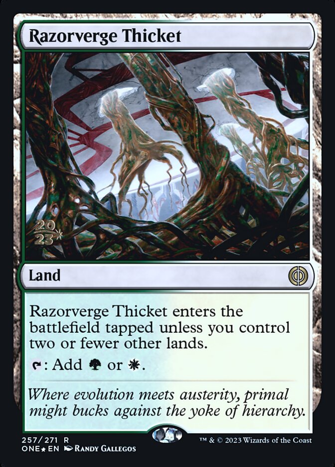 Razorverge Thicket — Phyrexia: All Will Be One Promos 257s/160