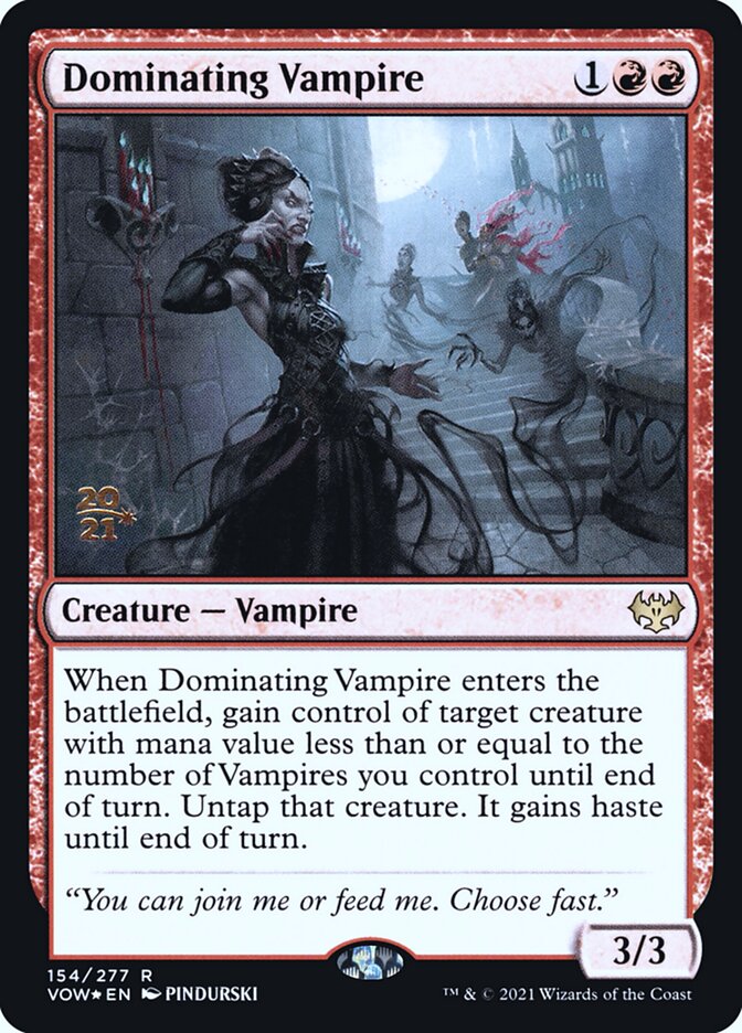 Dominating Vampire — Innistrad: Crimson Vow Promos 154s/121
