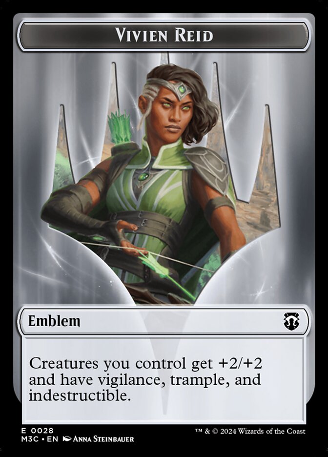 Vivien Reid Emblem — Modern Horizons 3 Commander Tokens 28/28