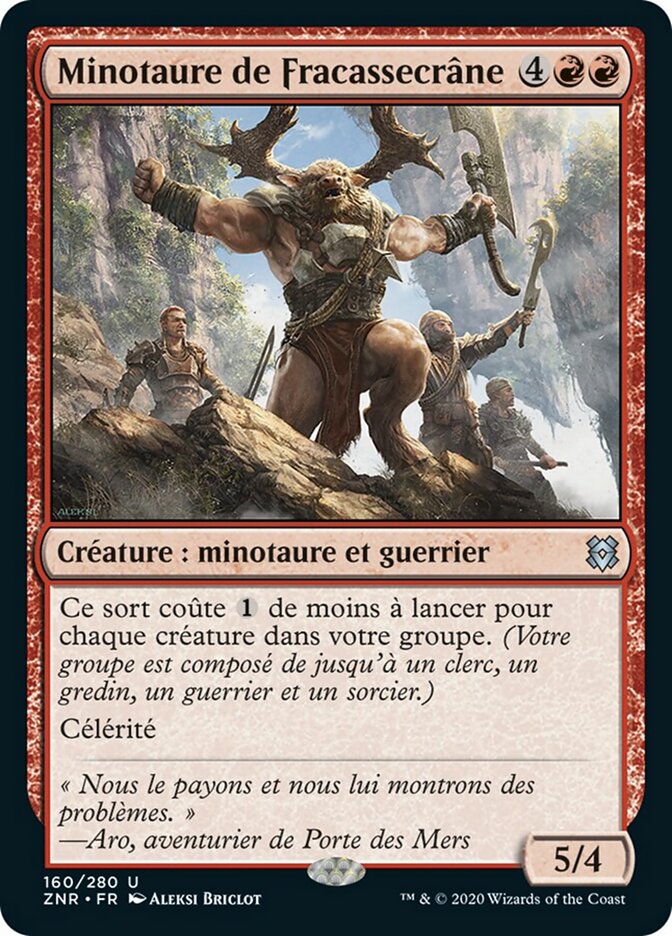 Minotaure de Fracassecrâne — Zendikar Rising 160/406