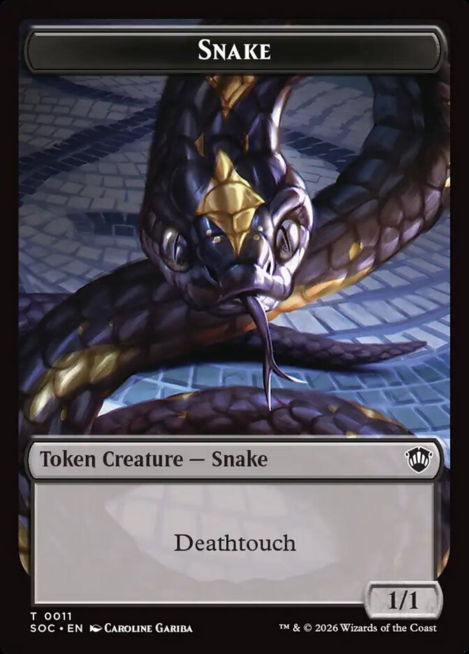 Snake — Secrets of Strixhaven Commander Tokens 11/30