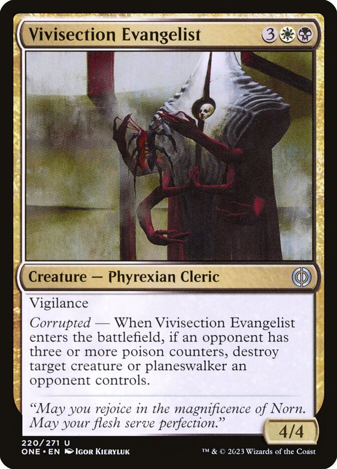 Vivisection Evangelist — Phyrexia: All Will Be One 220/479