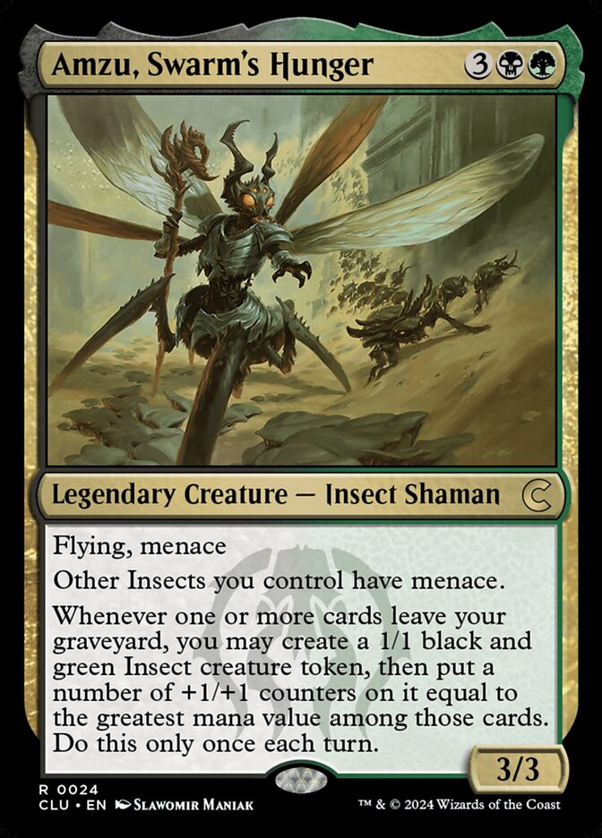 Amzu, Swarm's Hunger — Ravnica: Clue Edition 24/284