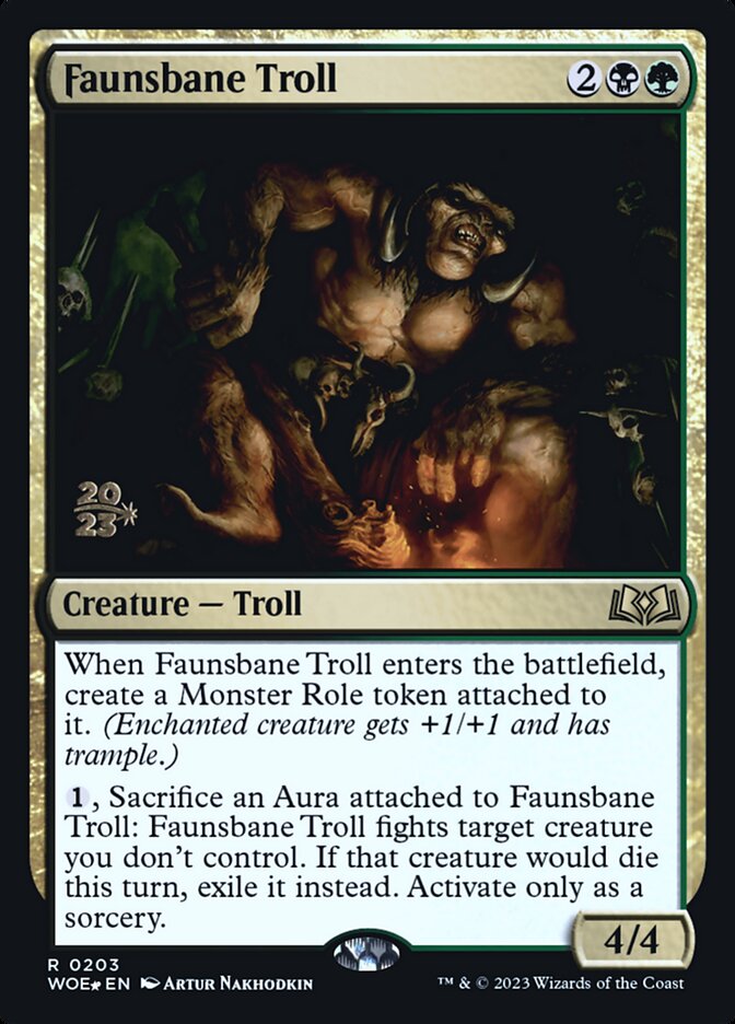 Faunsbane Troll — Wilds of Eldraine Promos 203s/160