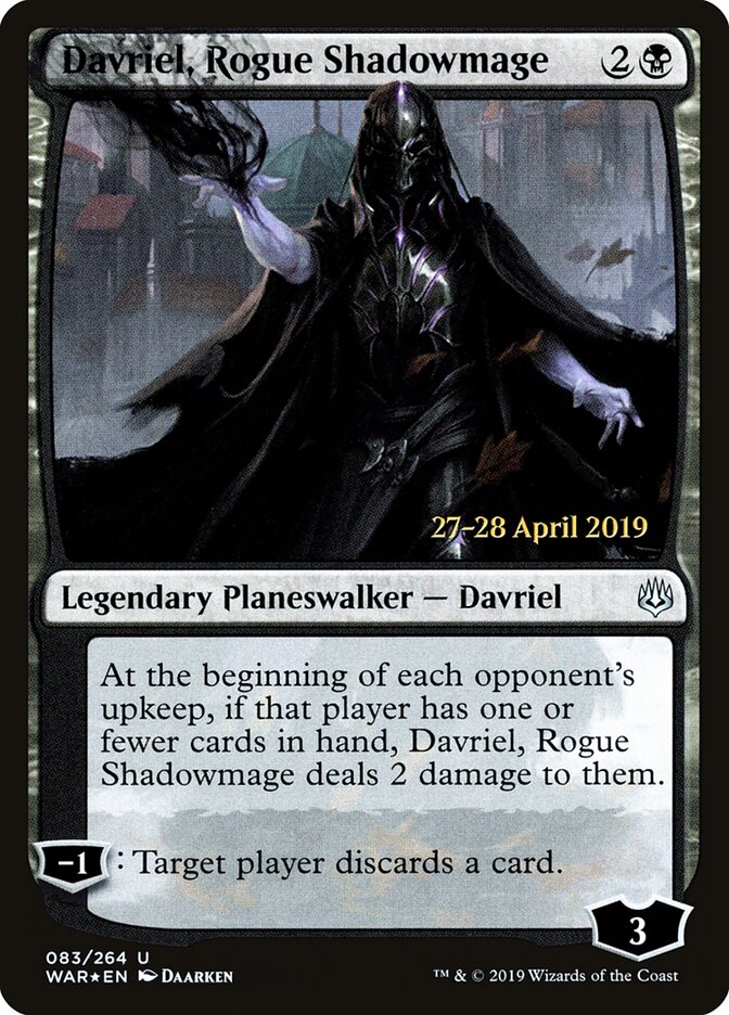 Davriel, Rogue Shadowmage — War of the Spark Promos 83s/176