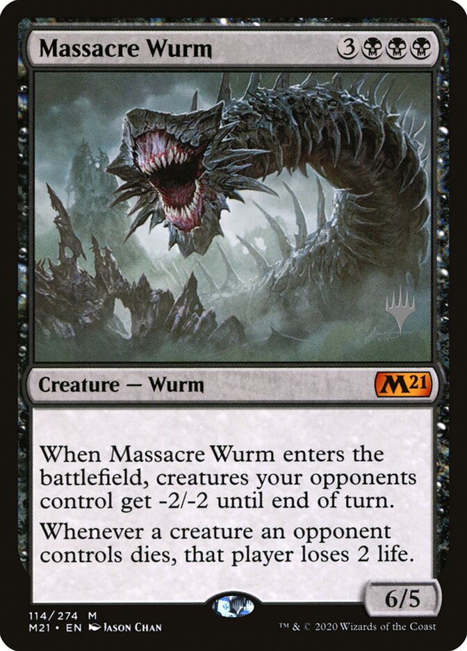Massacre Wurm — Core Set 2021 Promos 114p/137