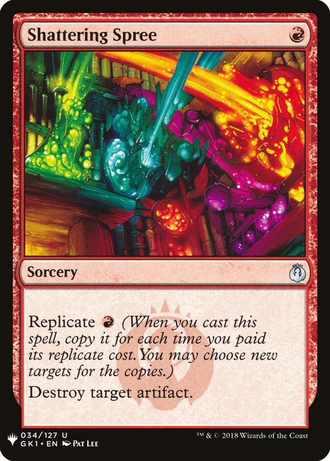 Shattering Spree — The List GK1-34/5581