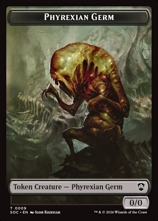 Phyrexian Germ — Secrets of Strixhaven Commander Tokens 9/30