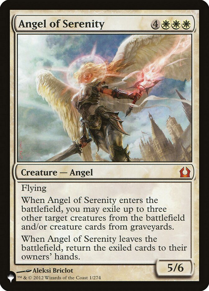 Angel of Serenity — The List RTR-1/5581