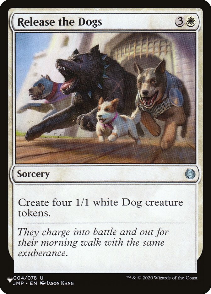 Release the Dogs — The List JMP-4/5581